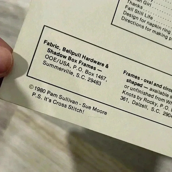 4 Vintage 1970s Needlepoint Cross Stitch Pattern Newspaper Book Butterfly Autumn - Picture 2 of 7